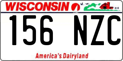 WI license plate 156NZC
