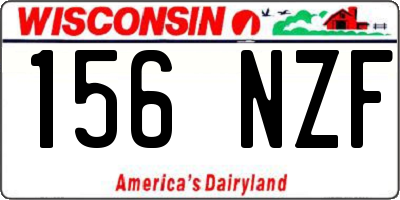 WI license plate 156NZF