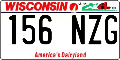 WI license plate 156NZG