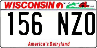 WI license plate 156NZO