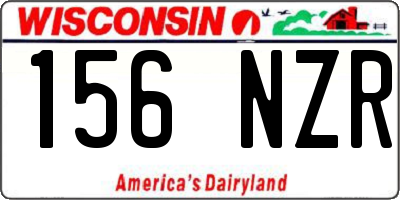 WI license plate 156NZR