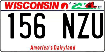 WI license plate 156NZU