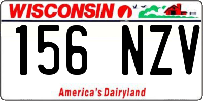 WI license plate 156NZV