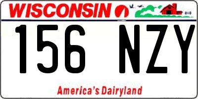 WI license plate 156NZY