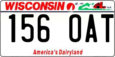 WI license plate 156OAT
