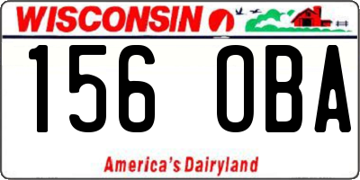 WI license plate 156OBA