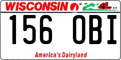 WI license plate 156OBI
