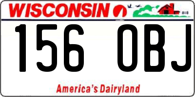 WI license plate 156OBJ