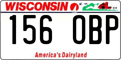 WI license plate 156OBP