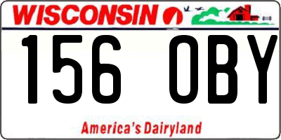 WI license plate 156OBY