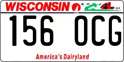 WI license plate 156OCG
