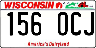 WI license plate 156OCJ