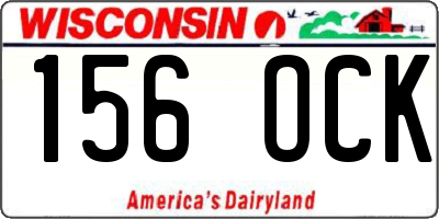 WI license plate 156OCK
