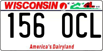 WI license plate 156OCL