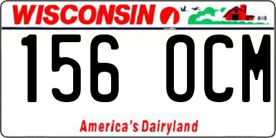 WI license plate 156OCM