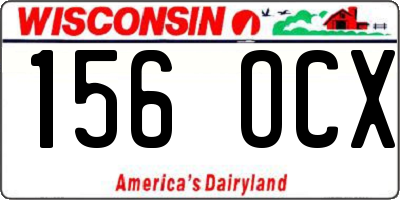 WI license plate 156OCX