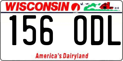 WI license plate 156ODL