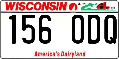 WI license plate 156ODQ