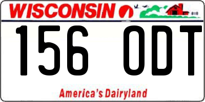WI license plate 156ODT