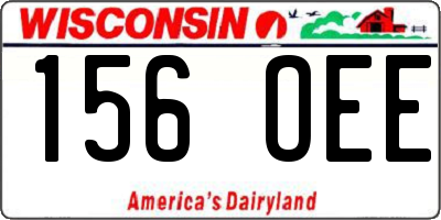 WI license plate 156OEE