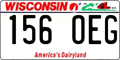 WI license plate 156OEG