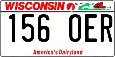WI license plate 156OER