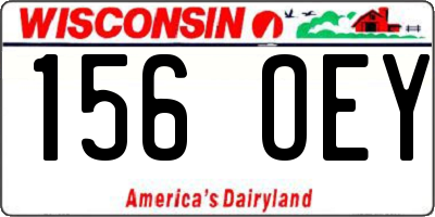 WI license plate 156OEY