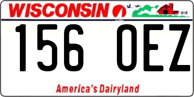 WI license plate 156OEZ