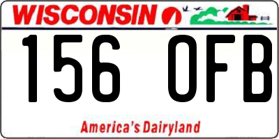 WI license plate 156OFB