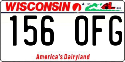 WI license plate 156OFG