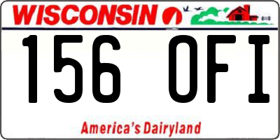WI license plate 156OFI