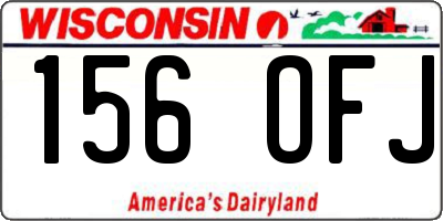 WI license plate 156OFJ