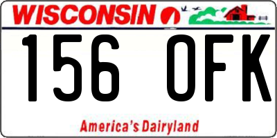 WI license plate 156OFK