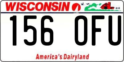 WI license plate 156OFU