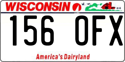 WI license plate 156OFX