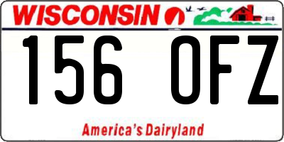 WI license plate 156OFZ