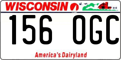 WI license plate 156OGC