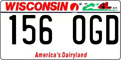 WI license plate 156OGD