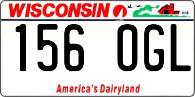 WI license plate 156OGL