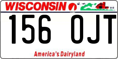 WI license plate 156OJT