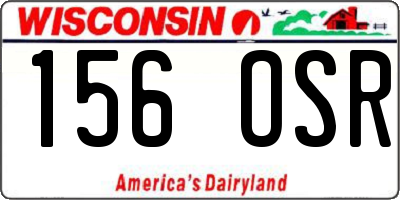 WI license plate 156OSR