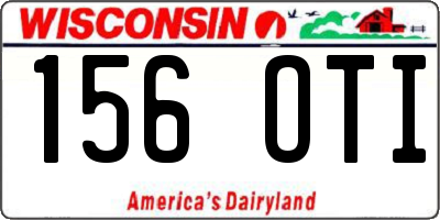 WI license plate 156OTI