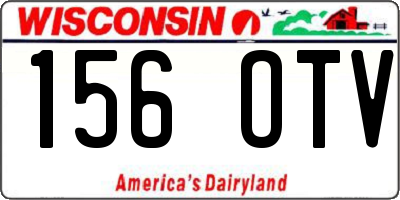 WI license plate 156OTV