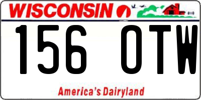 WI license plate 156OTW