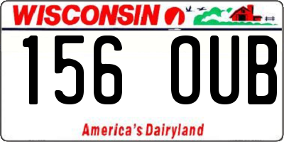 WI license plate 156OUB