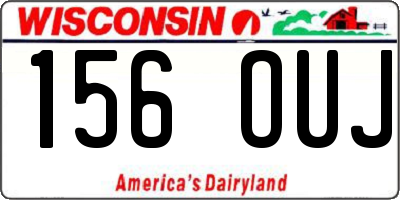 WI license plate 156OUJ