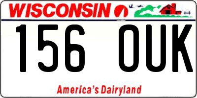 WI license plate 156OUK