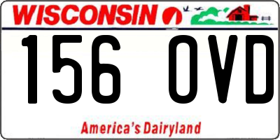 WI license plate 156OVD