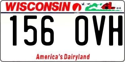 WI license plate 156OVH