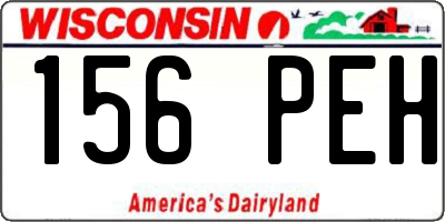 WI license plate 156PEH